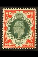 1911-13 1s Dark Green And Scarlet, SG 312, Very Fine Lightly Mounted Mint. For More Images, Please Visit Http://www.sand - Unclassified