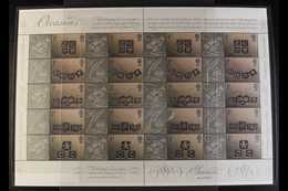 2001 INGOTS LABEL SHEET A Consignia "Occasions" Ingots Label Sheet, SG LS 4, Superb Condition, Never Hinged Mint. Lovely - Autres & Non Classés