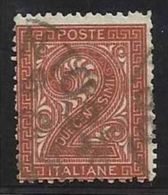 1863 Italia Italy Regno VITTORIO EMANUELE II 2c Mattone (T15) USATO - Usati