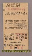 L07) Pappfahrkartem (DR) : Leipzig - Dehlitz Od Halle Od Zschepa-Hohburg - 1964 - Europa