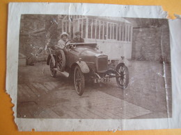 Automobile Photographie Sur Papier / Voiture Décapotable  Conduite à Droite./Angleterre/ 1922       PHOTN334 - Cars