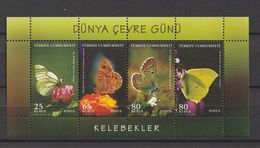 Turkey 2009, Environ.Day-B'flies M.S. Mnh - Unused Stamps