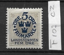 1916 MNH Sweden, Landstrom I: Watermark KPV - Ungebraucht