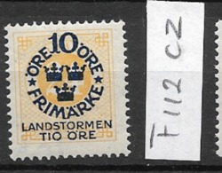 1916 MNH Sweden, Landstrom I: Watermark KPV - Ungebraucht