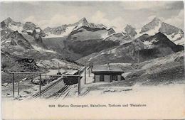 CPA  Suisse Helvétia Schweiz Svizzera Non Circulé Gare Chemin De Fer Train Station Gornergrat Weisshorn - Horn