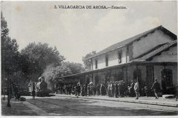 CPA Espagne Spain Train Chemin De Fer Gare Station Villagarcia De Arosa Non Circulé - Autres & Non Classés