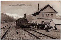 CPA Espagne Spain Train Chemin De Fer Gare Station Puiccerda Non Circulé - Autres & Non Classés