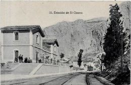 CPA Espagne Spain Train Chemin De Fer Gare Station El Chorro Non Circulé - Autres & Non Classés