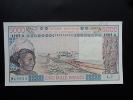 COTE D'IVOIRE : 5000 FRANCS  1985  P 108An   SUP+ - Elfenbeinküste (Côte D'Ivoire)