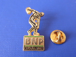 Pin's Banque BNP - Espana 1992 - Discobole Statue (HA17) - Banques