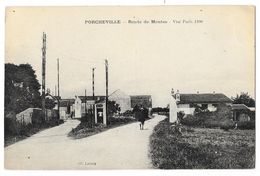 Cpa: 78 PORCHEVILLE (ar. Mantes La Jolie) Route De Mantes (animée) N° 1100 - Porcheville