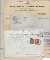 1918 - CROIX-ROUGE - SECOURS AUX BLESSES MILITAIRES - LETTRES Du CHEF DES CONVOIS MILITAIRES => SP 118 - Croce Rossa