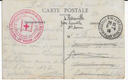 1915 - CROIX-ROUGE - SECOURS AUX BLESSES MILITAIRES - CARTE FM De L'AMBULANCE ANNEXE De MARSEILLE => TOUL => BIENVILLE - Croix Rouge