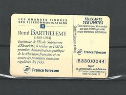 VARIÉTÉS FRANCE TÉLÉCARTE 04 / 93 René BARTHELEMY 120 UNITE  GEM1   F343A UTILISÉE - Varietà