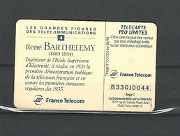 VARIÉTÉS FRANCE TÉLÉCARTE 04 / 93 René BARTHELEMY 120 UNITE  GEM1   F343A UTILISÉE - Fehldrucke