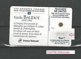 VARIÉTÉS FRANCE TÉLÉCARTE 05  / 93  EMILE BAUDOT   50 U  SC5  F366  UTILISÉE - Varietà