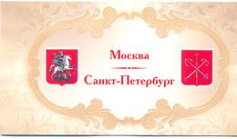 2012. Russia, COA Of Russian Towns, Moscow & St. Petersburg, Prestige-booklet Of 5 Pages, Mint/** - Unused Stamps