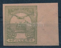 ** 1913 Turul 60f Olajzoeld / Rozsa 60f Fekv? Vizjellel, Fogazatlan Ivszeli Fazisnyomat Ertekszam Nelkuel. Certificate:  - Altri & Non Classificati