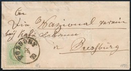 1870 3kr Nagy Vizjel Darabbal Helyi Levelen ,,POZSONY' - Autres & Non Classés