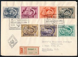 1950 Oeteves Terv (I.) Sor 7 Erteke Ajanlott FDC-n Amerikaba Kueldve (31.000) - Sonstige & Ohne Zuordnung