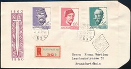 1960 Arckepek 3 Klf Vagott Belyeg FDC-n - Sonstige & Ohne Zuordnung