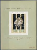 ** 1961 Liszt Ferenc (I.) Vagott Blokk (6.000) - Sonstige & Ohne Zuordnung