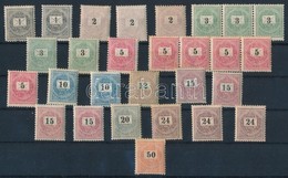 ** * 1898 28 Db Feketeszamu Krajcaros Belyeg, Koezte 12kr, 50kr, Magas Katalogusertek (5kr 4-es Csik, 12kr, 24kr Rozsdaf - Autres & Non Classés