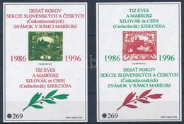 ** 1996/13-14  10 Eves A Szlovak-cseh Szekcio Emlekivpar Azonos Sorszammal (10.000) - Autres & Non Classés