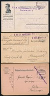 1917-1922 3 Db Tabori Posta Levelez?lap 'TP 38' , '70' ES '523' + Egysegjelzes - Andere & Zonder Classificatie