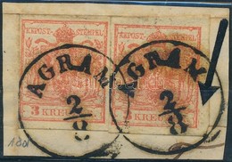 1850 2x3kr HP Lemezhibaval ,,AGRAM' - Altri & Non Classificati