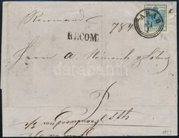 1853 9kr + (a Hatoldalon) Hianyos 6kr Ajanlott Levelen ,,ARAD' - ,,PESTH' - Autres & Non Classés