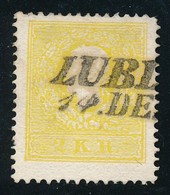 O 1858 2kr II Ritka Kensarga Szinben 'LUBL(O)' Certificate: Steiner - Autres & Non Classés