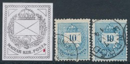 O 1881 2 Db 10kr Lemezhibaval - Other & Unclassified