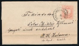 1875 Szinesszamu 5kr Levelen 'HOLD.M.VASARHELY' - Autres & Non Classés