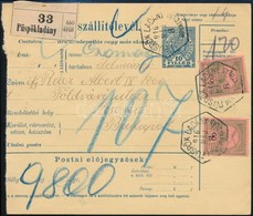 1916 Csomagszallito 1,20K Bermentesitessel 'PUeSPOeKLADANY / PENZROVATOLAS' - Sonstige & Ohne Zuordnung