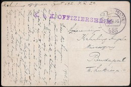 1915 Tabori Posta Kepeslap 'K.u.K. OFFIZIERSHWIM' , K.u.K. FP 485' - Andere & Zonder Classificatie