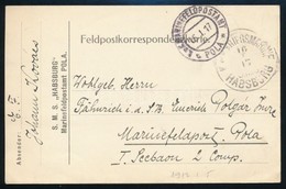 1917 Tabori Posta Levelez?lap 'S.M.S. HABSBURG' - Andere & Zonder Classificatie