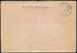1918 Tabori Posta Level 'K.u.k. Sanitaets Kolonne Nr. 63.' + 'FP 394 A' - Andere & Zonder Classificatie