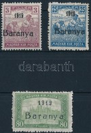 * Baranya I. 1919 3 Klf Belyeg Antikva Szamokkal, Bodor Vizsgalojellel (9.400) - Andere & Zonder Classificatie