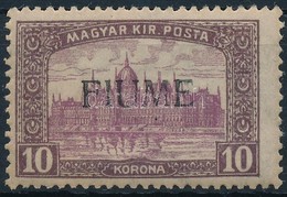 ** Fiume 1918 Parlament 10K Kezi Feluelnyomassal, Bodor Vizsgalojellel (90.000) - Andere & Zonder Classificatie