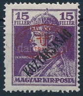 ** Debrecen I. 1919 Karoly/Koeztarsasag 15f Piros Feluelnyomassal, Garancia Nelkuel (**55.000) - Otros & Sin Clasificación