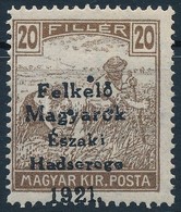 * Nyugat-Magyarorszag V. 1921 Arato 20f Harmaslyukasztassal, Garancia Nelkuel (**35.000) - Other & Unclassified
