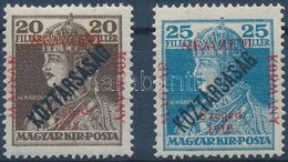 ** Szeged 1919 Karoly/Koeztarsasag 20f, 25f Garancia Nelkuel (32.500) - Other & Unclassified