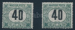 ** 1920 Magyar Posta Porto 40f, Pont A MAGYAR Utan (gumihibak / Gum Disturbance) - Other & Unclassified