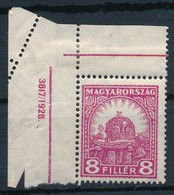 ** 1928 Peng?-filler 8f Ivszeli Felirattal, Erdekes Fogazassal (falc Az Ivszelen) - Autres & Non Classés