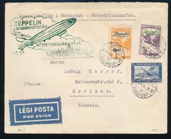 1931 Legi Level Zeppelin 1P + 2P + Repuel? 40f Bermentesitessel 'LEGIPOSTA / BUDAPEST' Svajcba Kueldve - Other & Unclassified