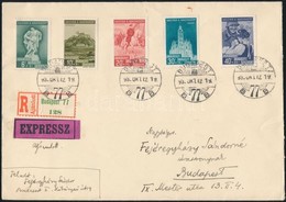 1939 Magyar A Magyarert Sor Expressz Ajanlott Levelen / Mi 593-597 On Registered Express Cover - Other & Unclassified