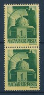 ** 1945 Kisegit? 1P/1P Par, Mindket Belyeg Feluelnyomas Nelkuel, Egyiken Gepszinatnyomat / Mi 800 Pair Without Overprint - Andere & Zonder Classificatie