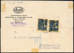 1945 (3. Dijszabas) Tavolsagi Levelez?lap Kisegit? 2 X 3P/50f Bermentesitessel - Sonstige & Ohne Zuordnung