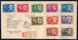 1948 Koelt?k - Irok Dijkiegeszitett Ajanlott FDC Nemetorszagba - Sonstige & Ohne Zuordnung